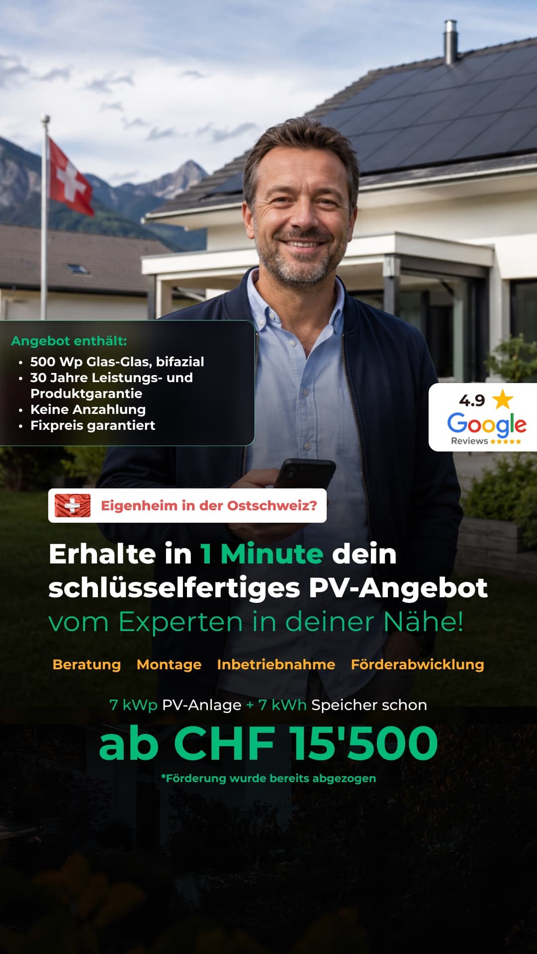 BK Photovoltaik, Meta-Anzeige: PV-Angebot in einer Minute