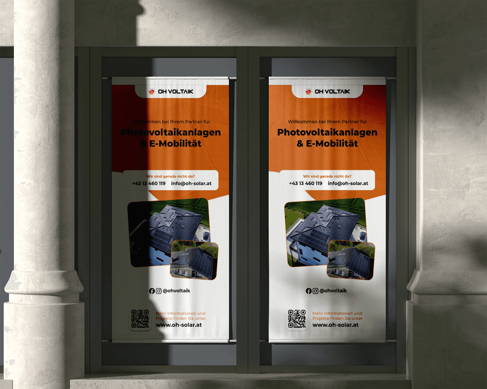 Türbeschriftung fürs Büro von OH Voltaik