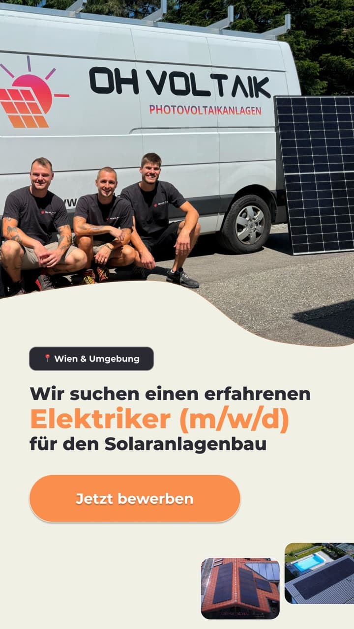 Recruiting-Anzeige: Elektriker für den Solaranlagenbau