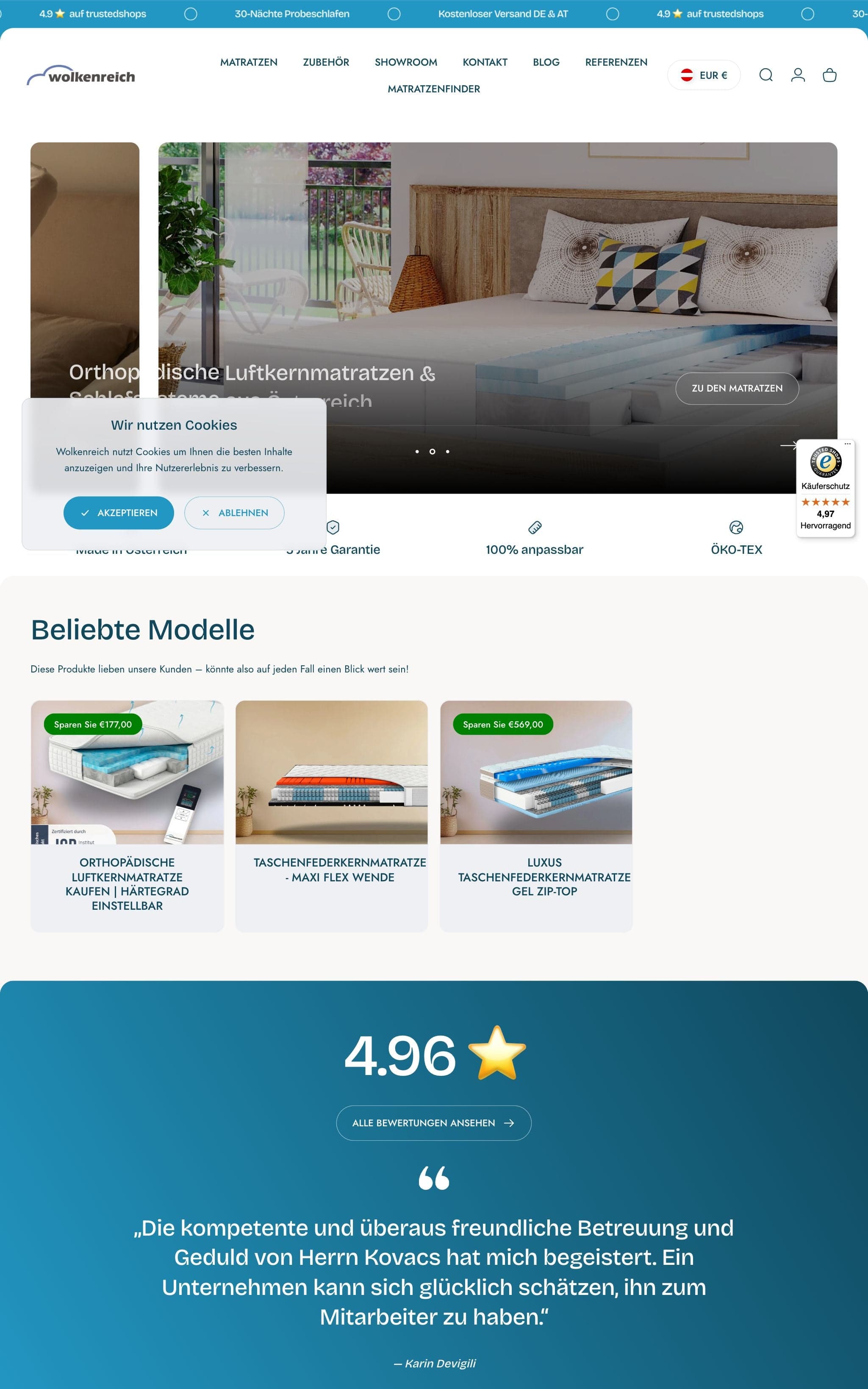 Wolkenreich, Website
