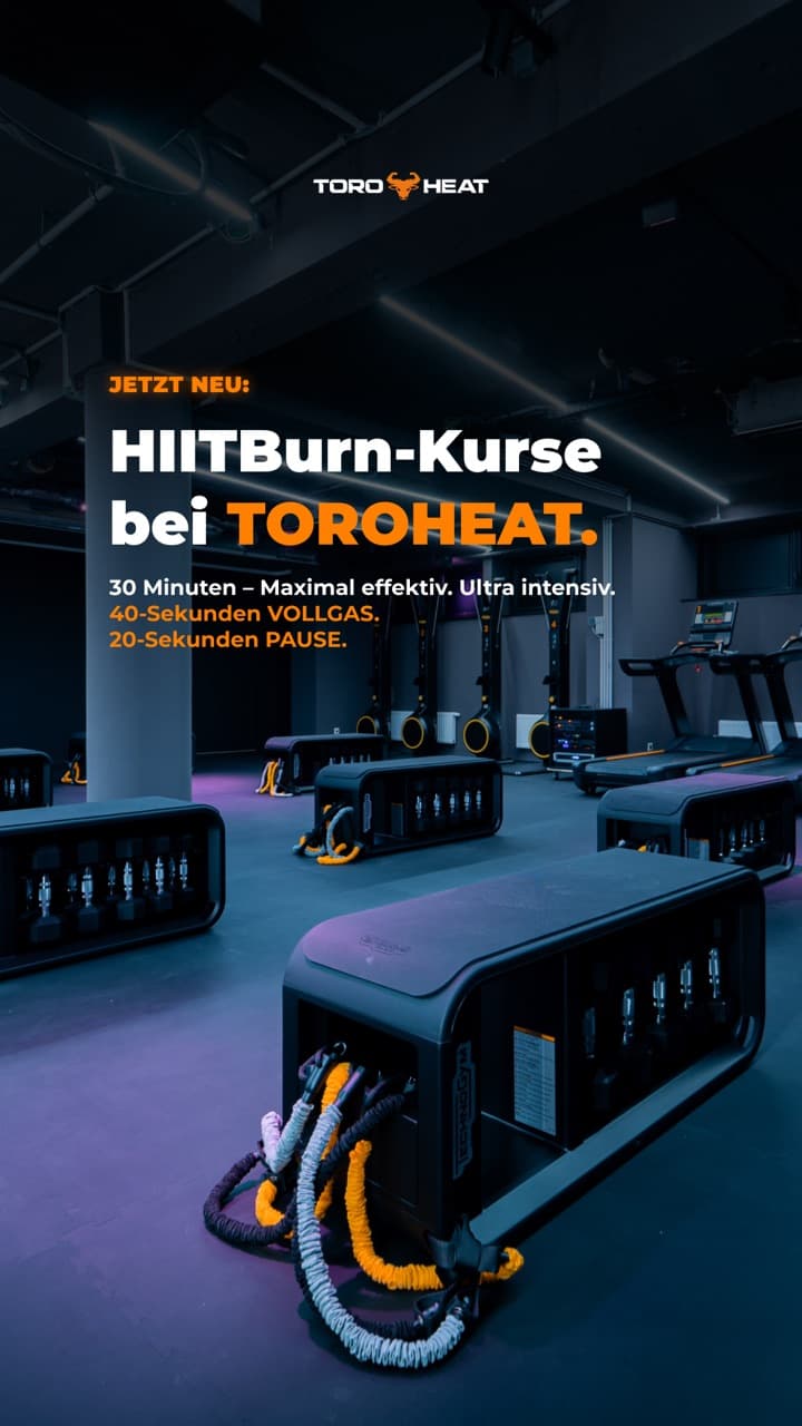 Meta-Anzeige: HIITBurn-Kurse, 30 Minuten, ultra intensiv